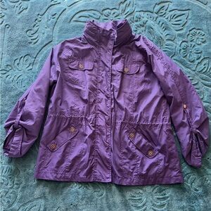 Style & Co Purple Zip Up Jacket
